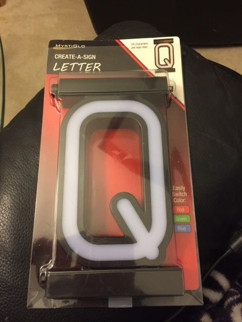 Custom Mystiglo Business Signage Store Create A Sign 3 Color Light Letter Q New!