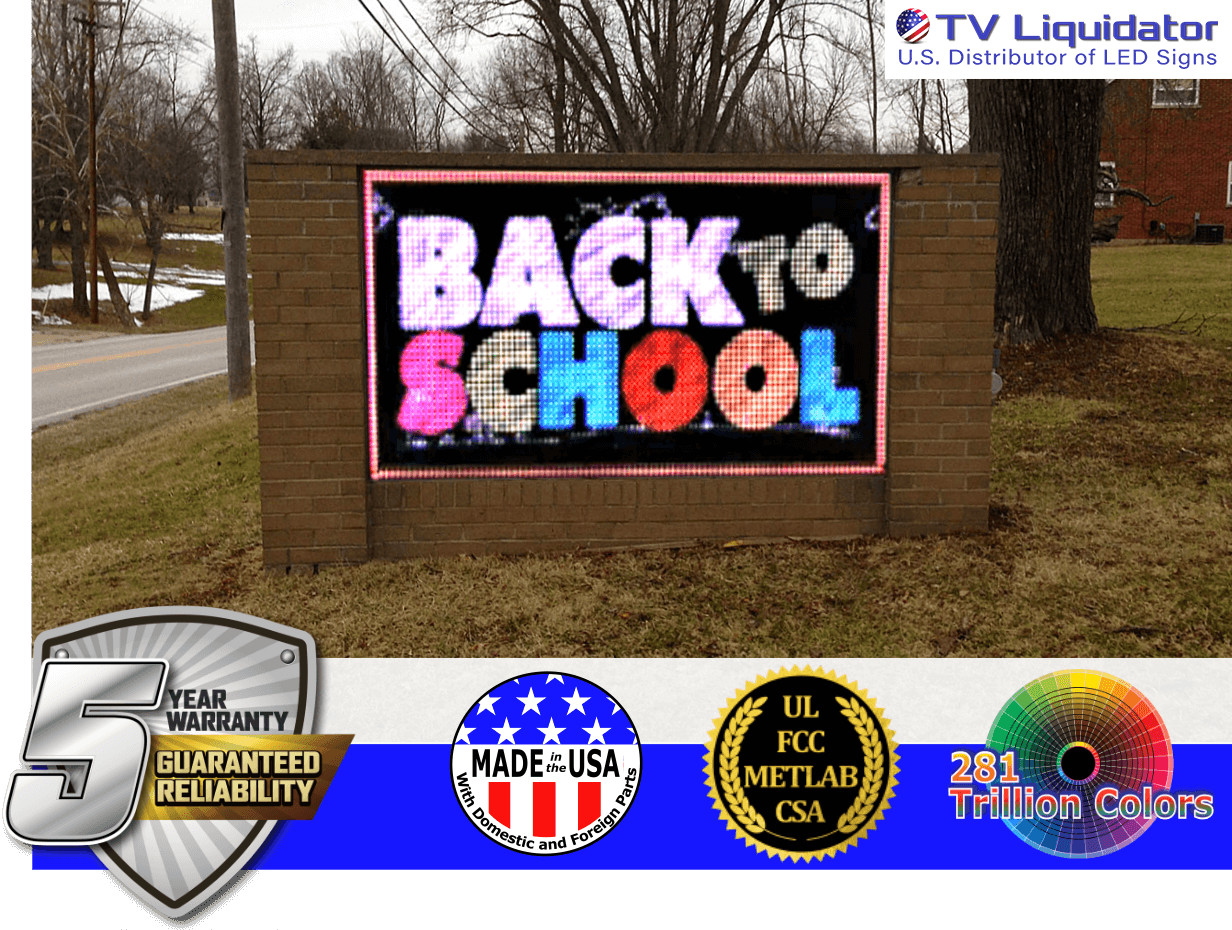 66&Prime; x 40&Prime; Industrial Full Color LED Sign ~ UL, MET, CSA, FCC – TV Liquidator