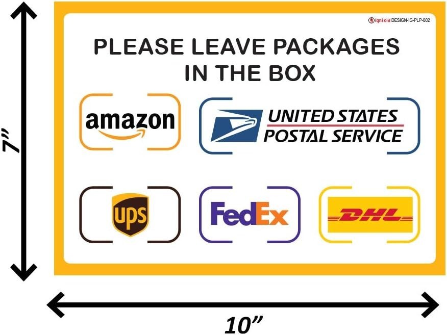 Pack of 02 Package Delivery Sign Decals, Delivery Instructions for Amazon, Fe…