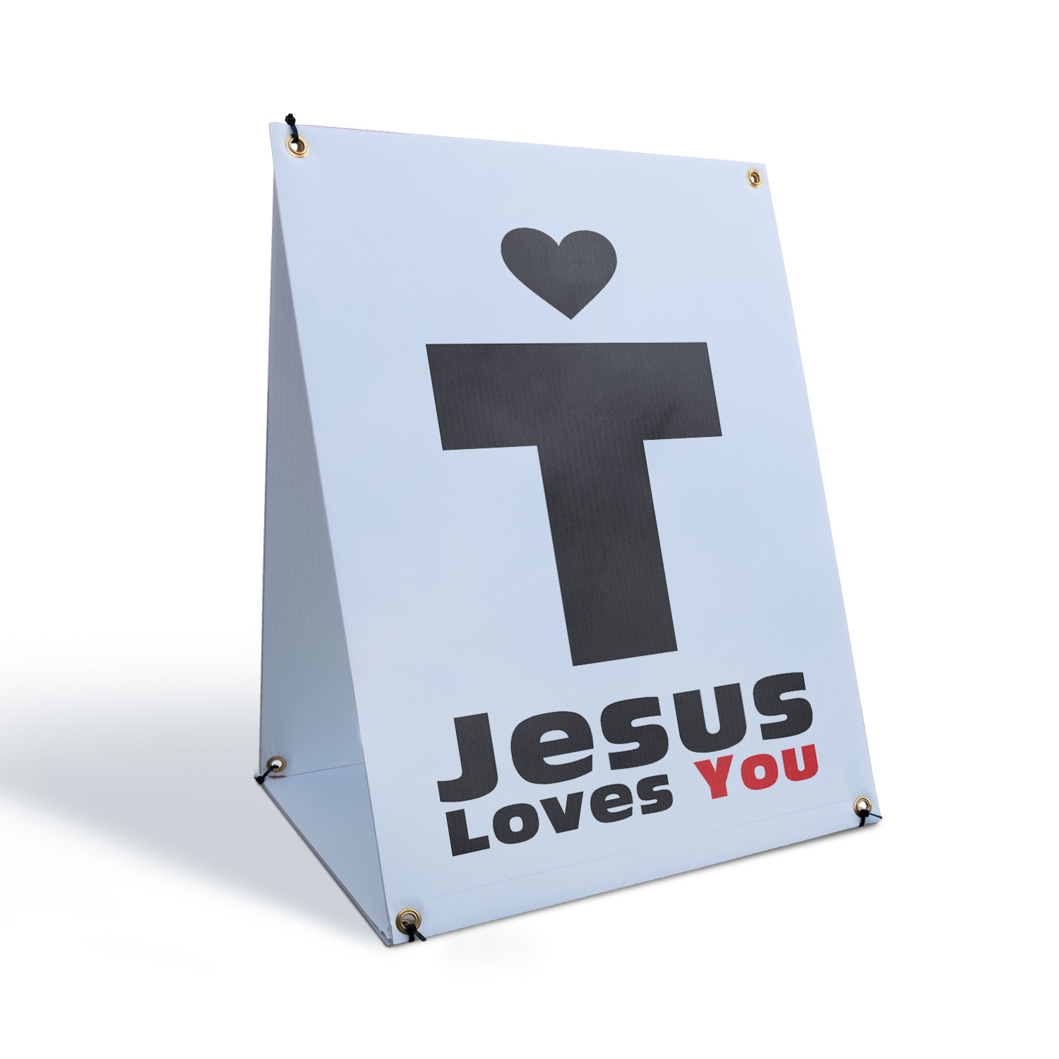 Jesus Loves You A-Frame Sidewalk Sign Christian Faith Inspiration Eye Catching