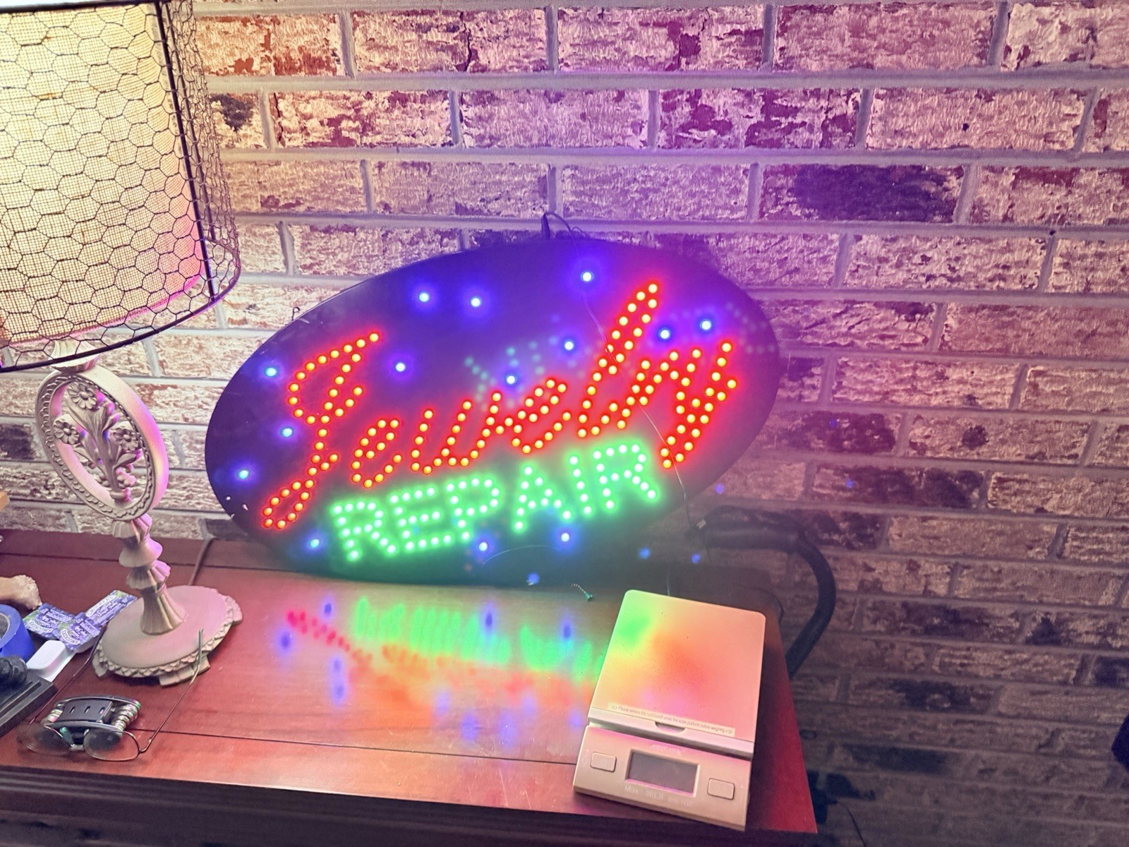 LED Jewelry Repair Sign | Light Up Sign | 15&Prime;H x 27&Prime;W x 2&Prime;D