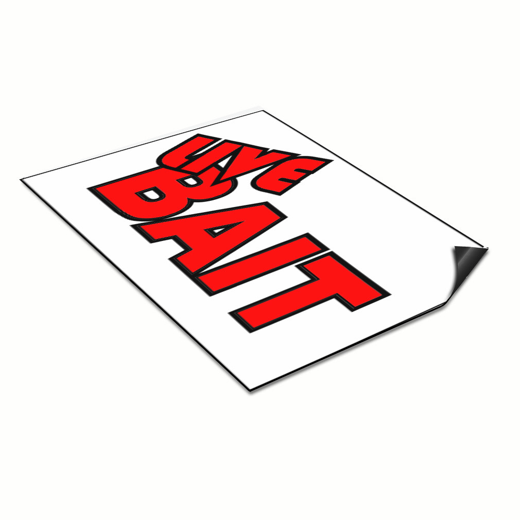 Car Magnet Set of 2 Live Bait Business Car Advertising Industrial Sign