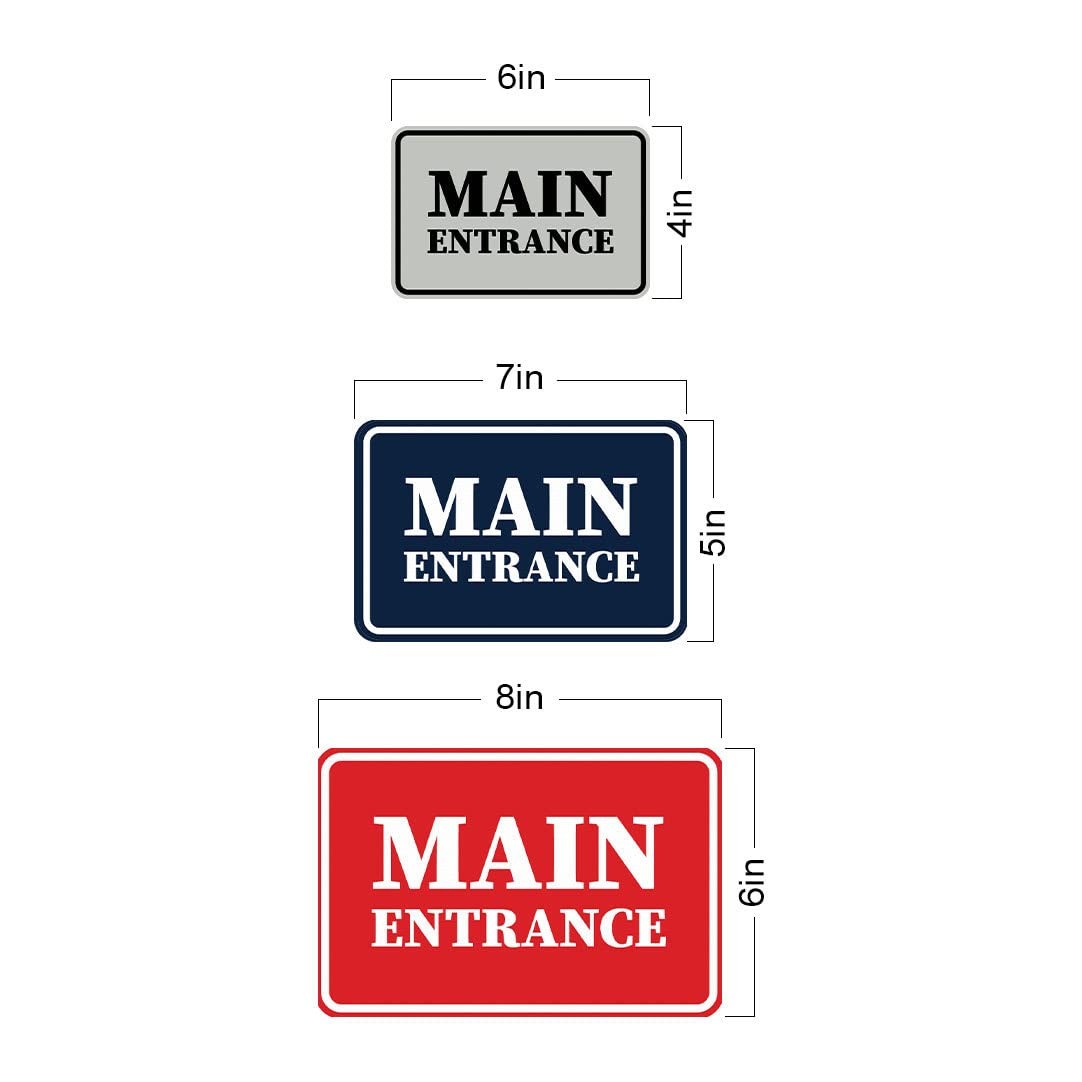 Medium Blue Classic Framed Main Entrance Sign Business Office Building Wall