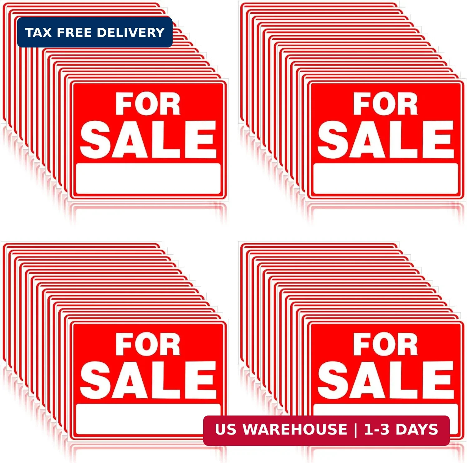 Kifmurase 50PC For Sale Signs Stickers, 12&Prime; x 9&Prime; Sale Sign for Car and Vehicles,