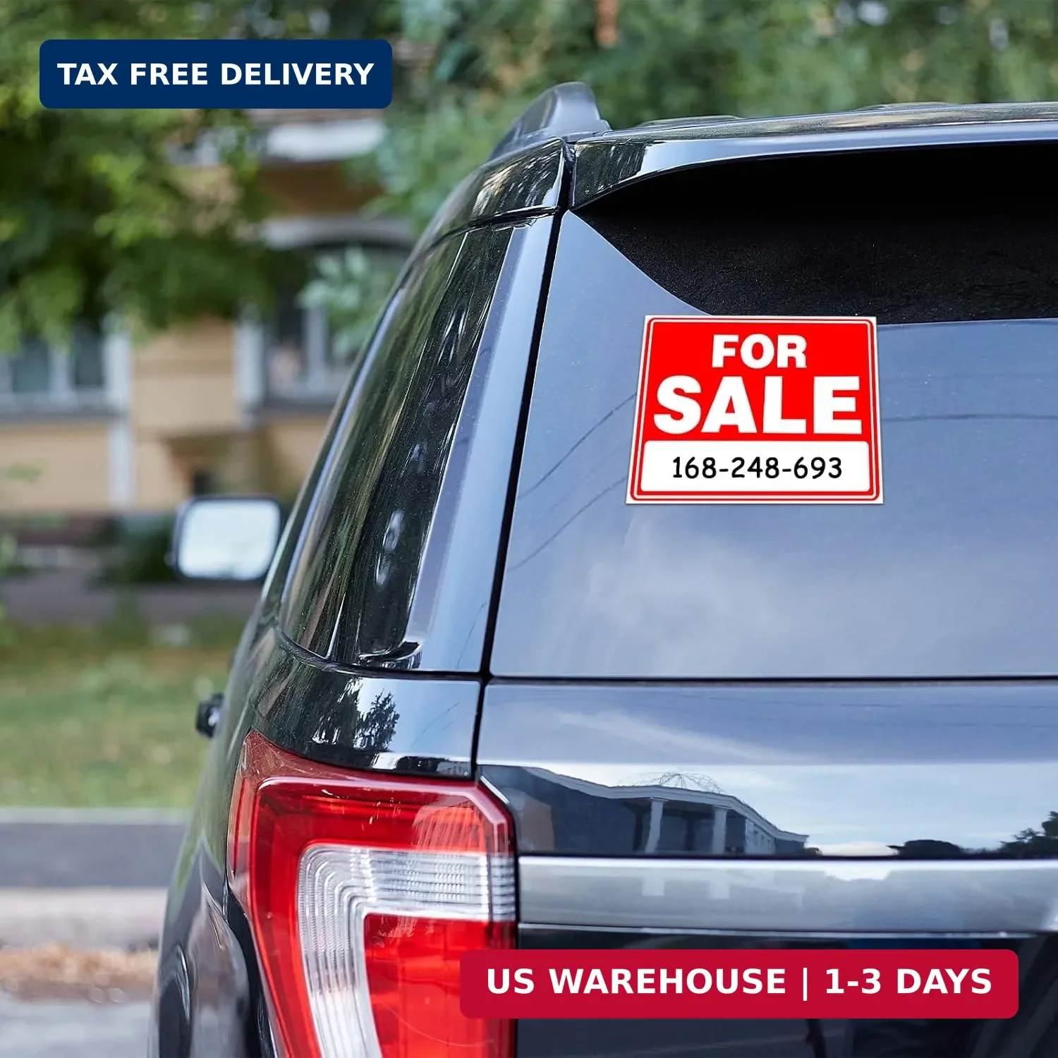 Kifmurase 50PC For Sale Signs Stickers, 12&Prime; x 9&Prime; Sale Sign for Car and Vehicles,