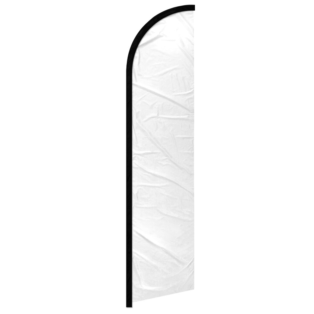 Solid Color White Windless Swooper Flag White Flag