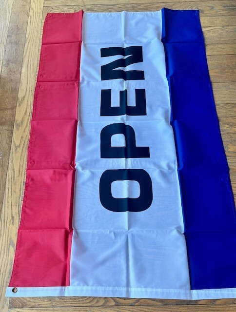 Red White and Blue OPEN for Business sign NEW 34&Prime; x 58&Prime;