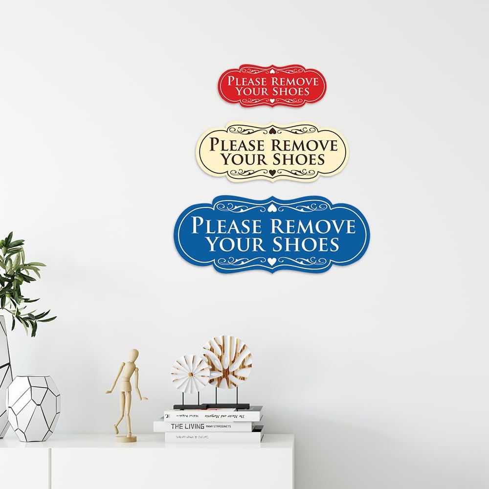 Please Remove Your Shoes Sign Home Entryway Wall Door Decor Black Gold