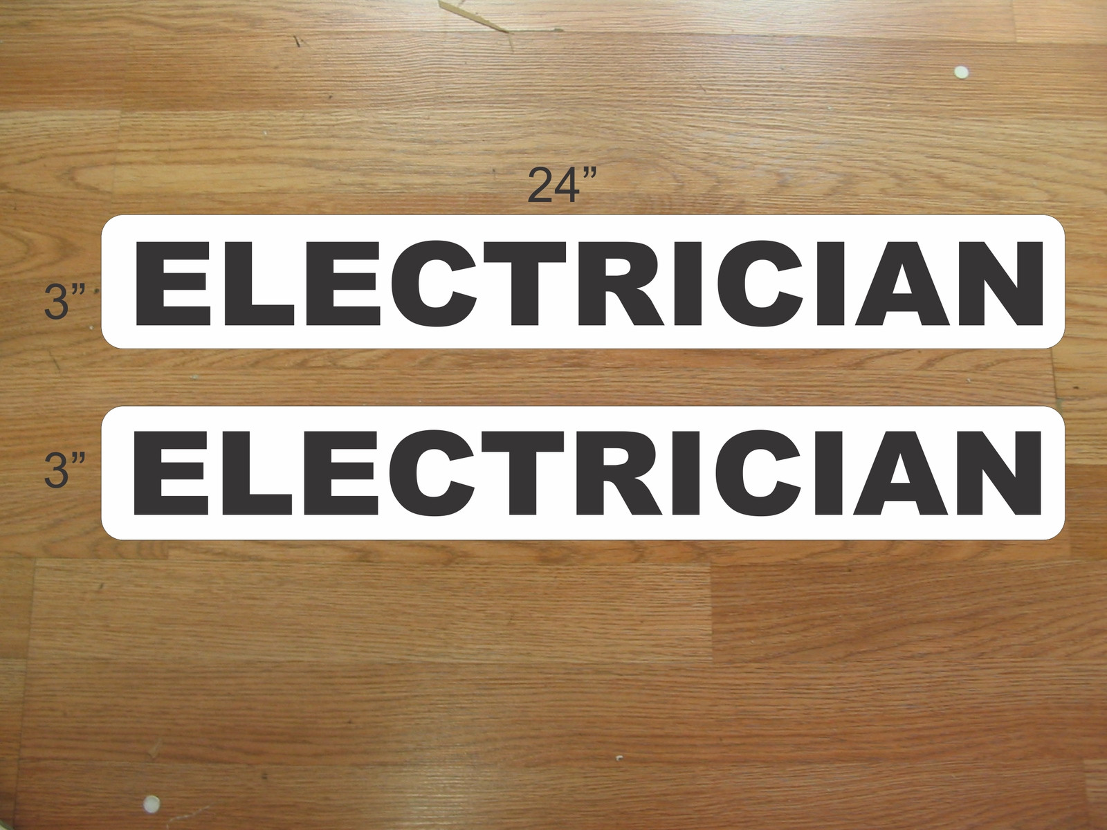 ELECTRICIAN 3&Prime;x24&Prime; Magnetic Vehicle Signs to fit Van Car Truck or SUV