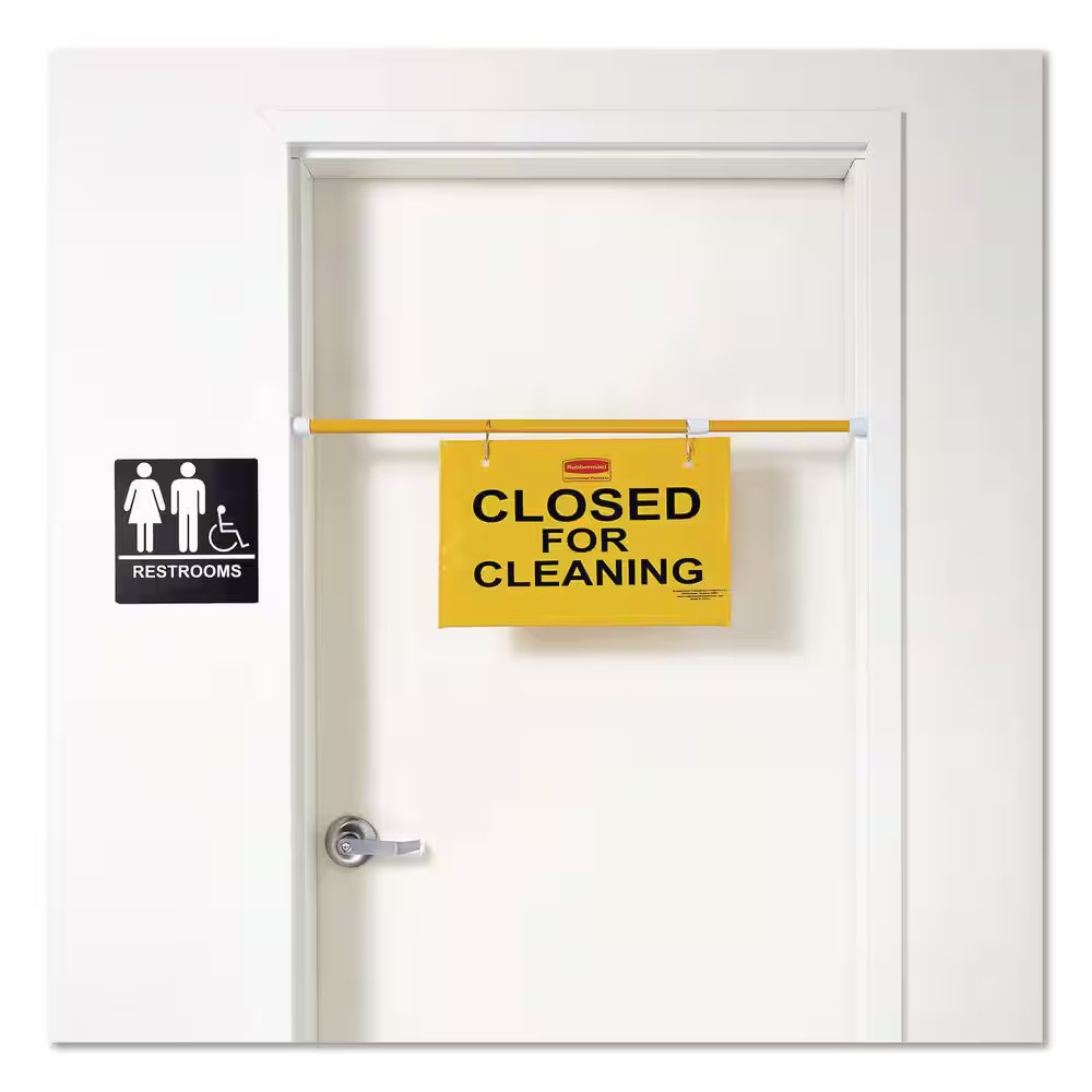 50 In. W X 1 In. D X 13 In. H Site Safety Hanging Sign in Yellow