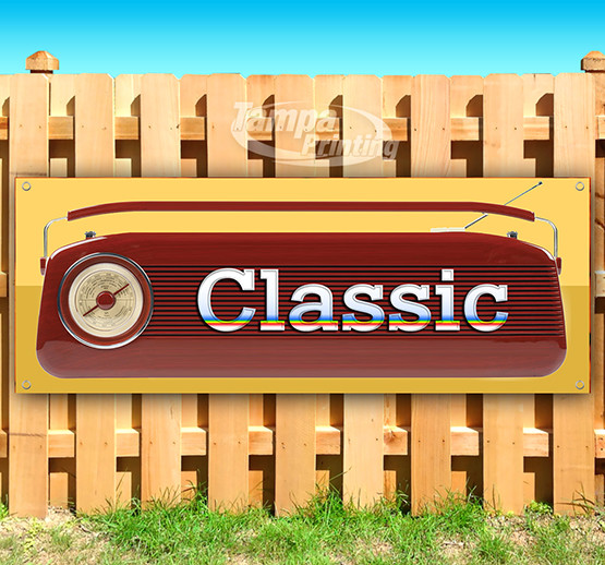 CLASSIC RADIO Advertising Vinyl Banner Flag Sign Many Sizes USA RETRO
