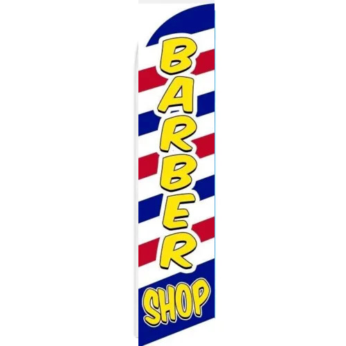 Pack of 2 Barber Shop Swooper Advertising Feather Flag Banner-1