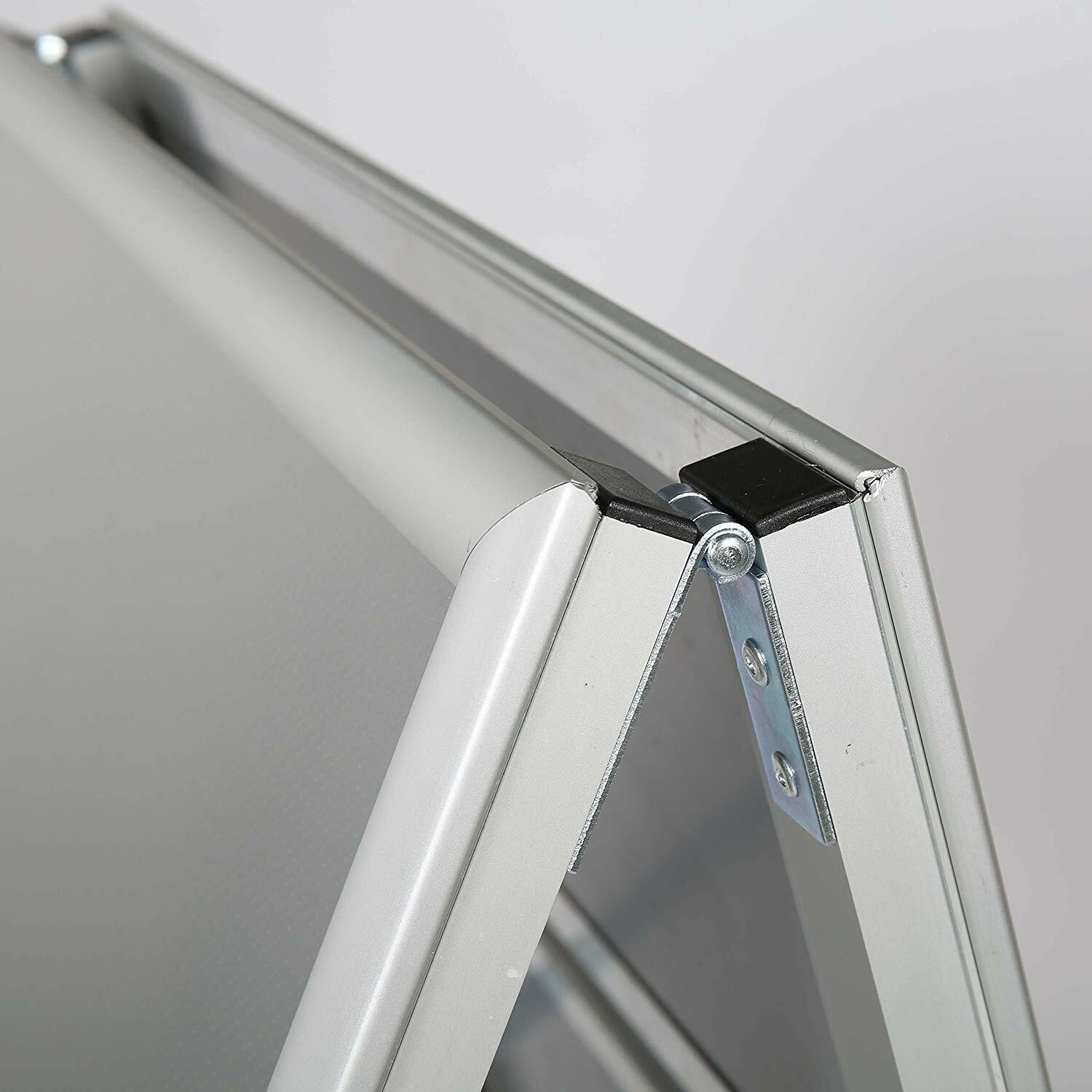 Sandwich Board Sidewalk Snap A-Frame Header Menu Holder Double Side 22×28 Silver