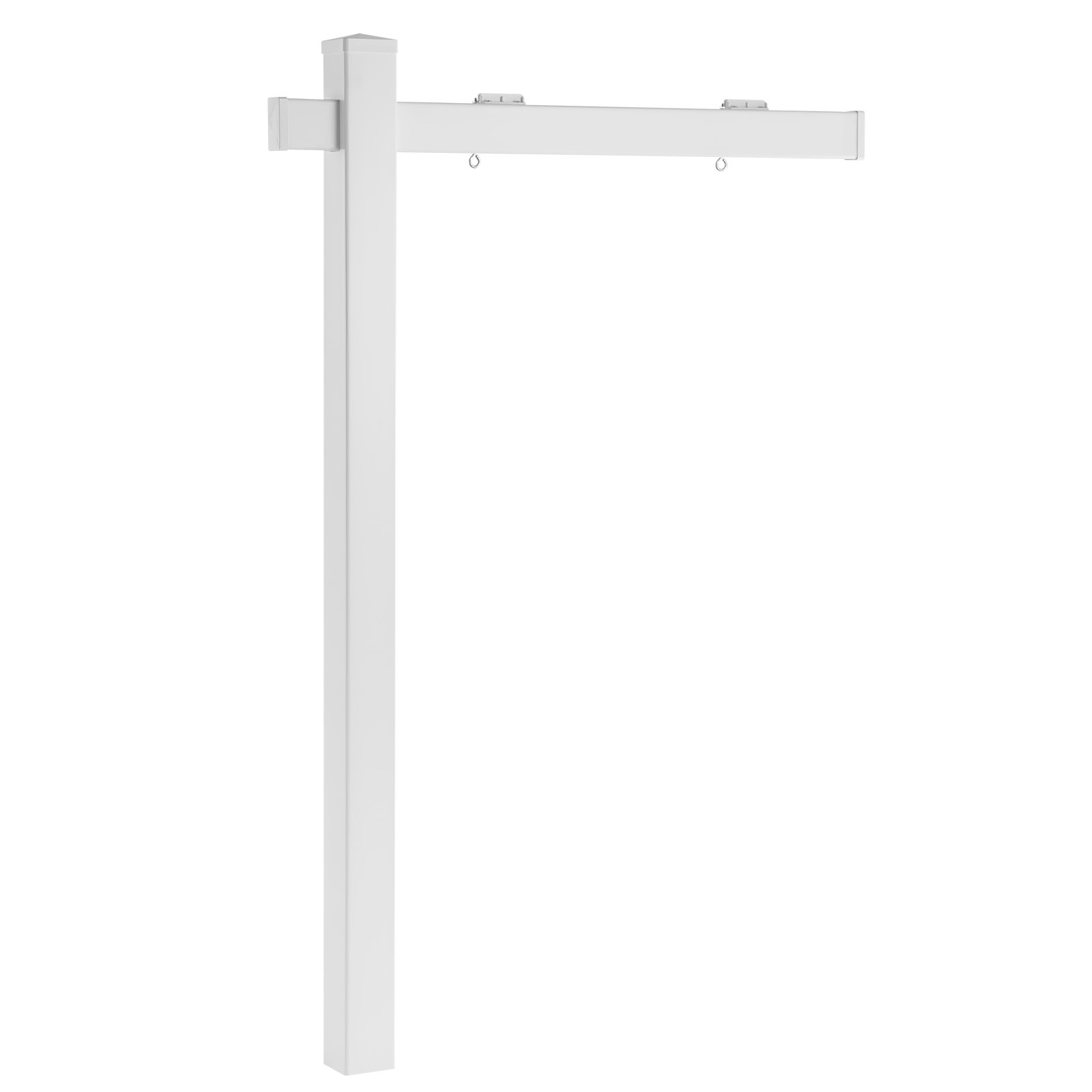 Uimoso Real Estate Sign Post PVC Realtor Yard Sign Holder 6 ft White for Outdoor