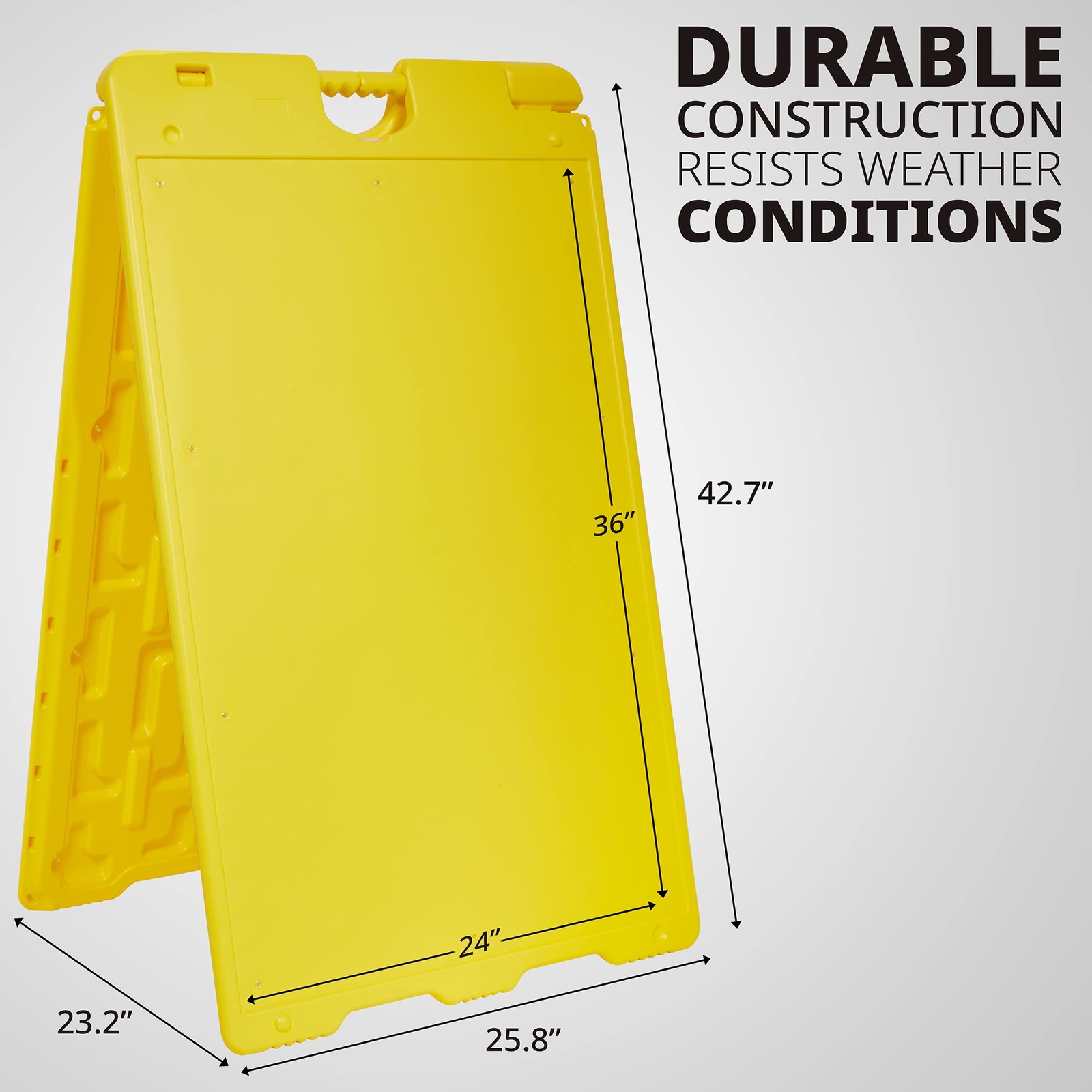 Jumbl A Frame Sign, 24&Prime;x36” Display Surface, Outdoor Sandwich Board, Yellow
