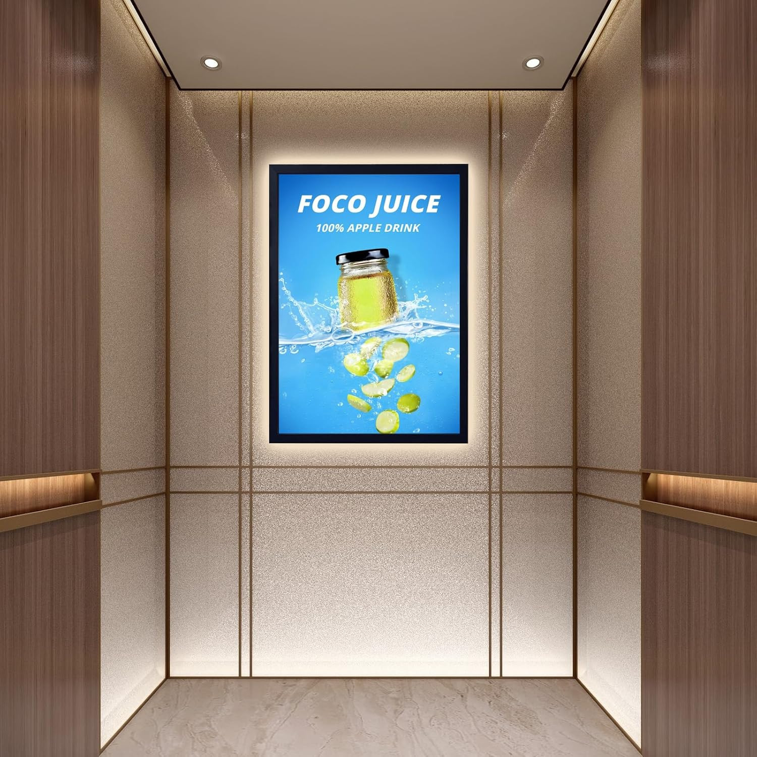 Backlit LED Movie Poster Frame 16&Prime;x24&Prime; – Wall Mounted Black Aluminum Display