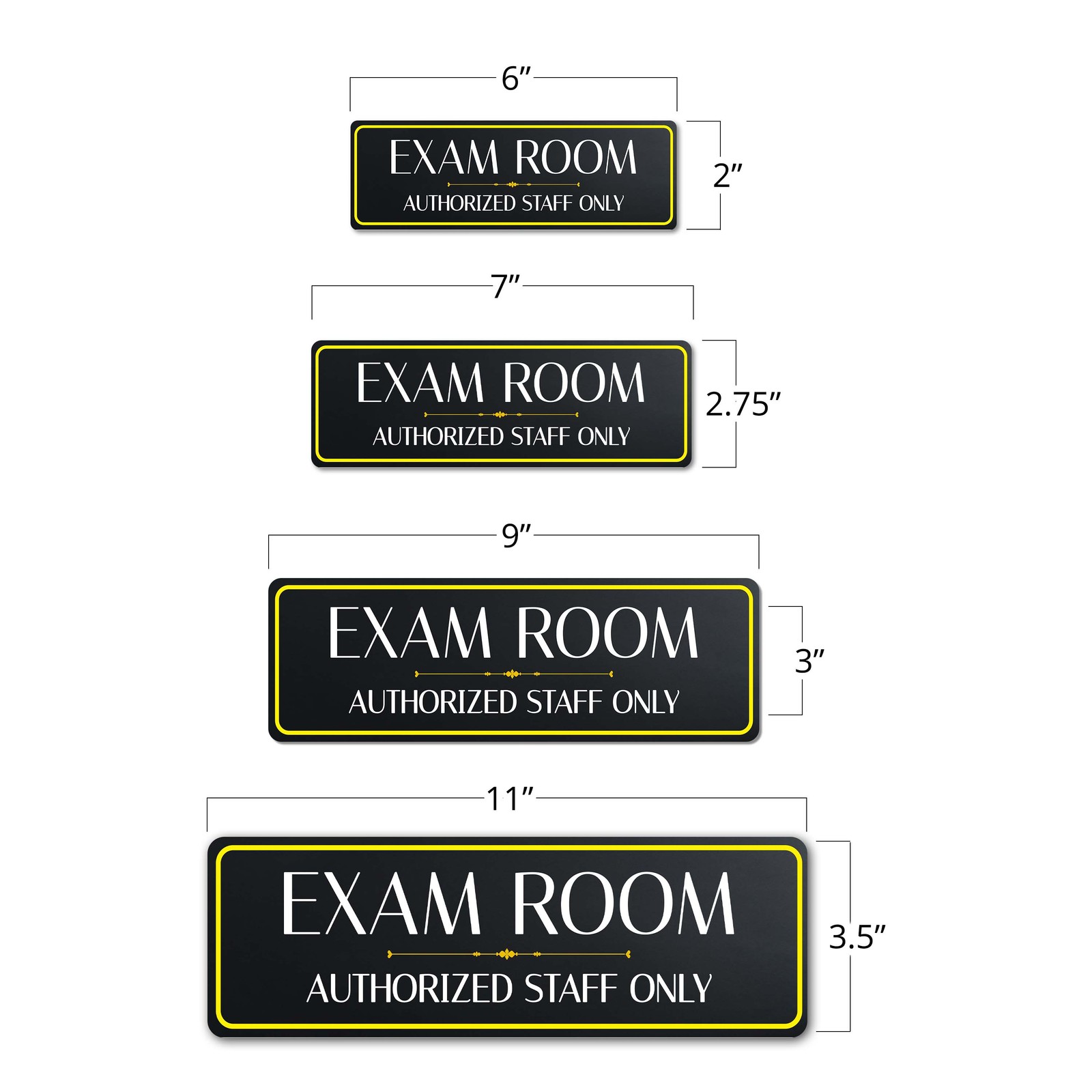 Standard Plus Exam Room – Authorized Staff Only Wall or Door Sign