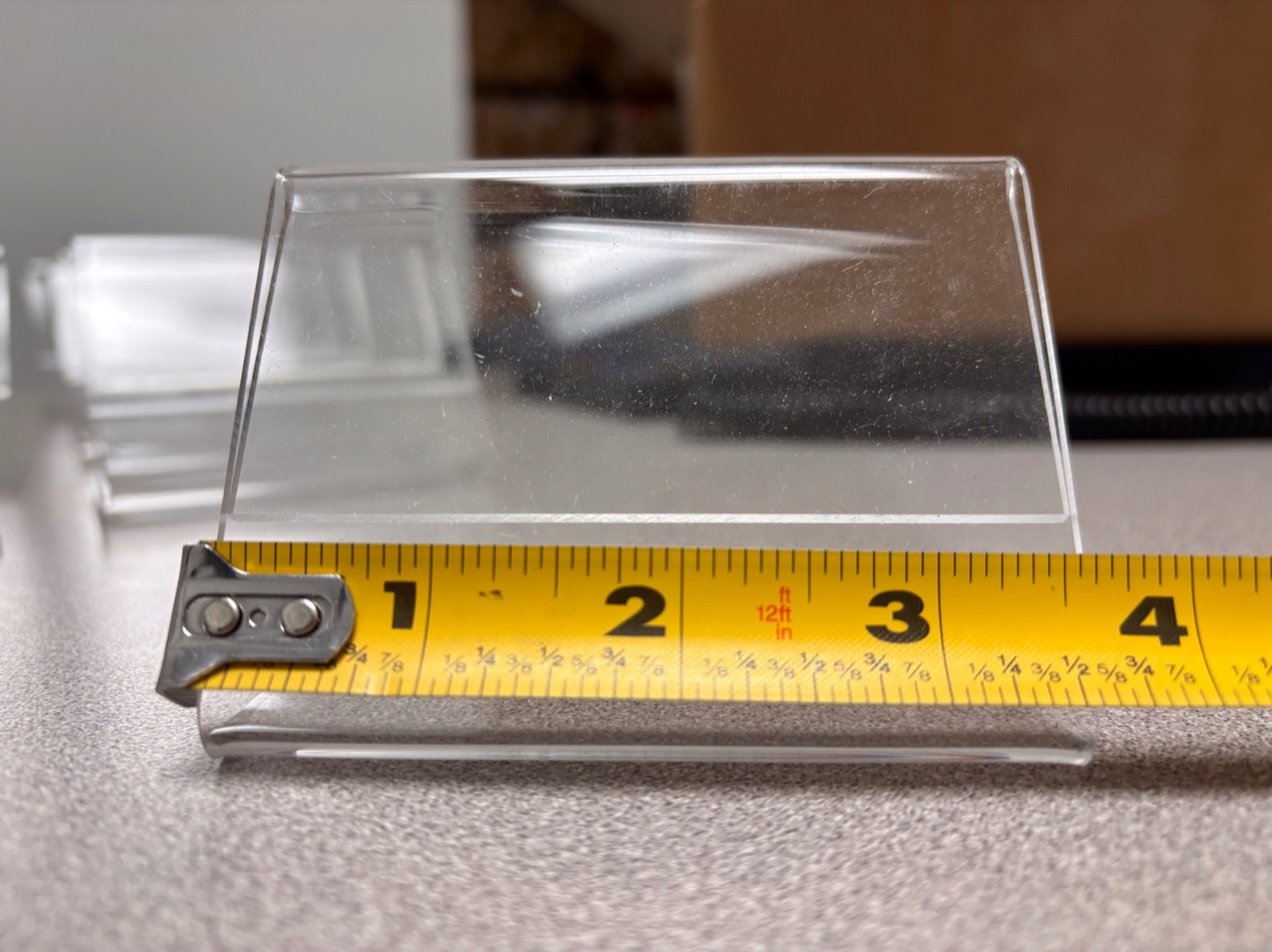28 PCS Mini Sign Display Holder 3.5&Prime; x 2.75&Prime; L Shape Clear Acrylic