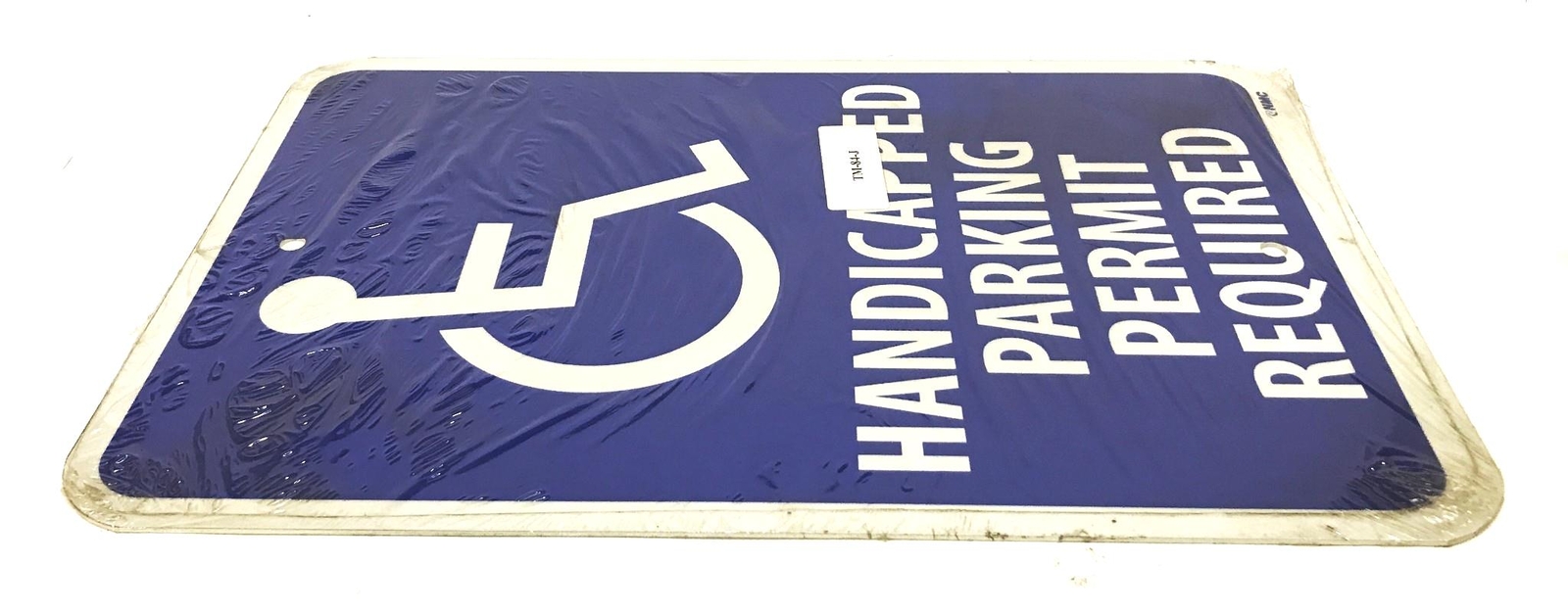 MFC Reflective « Handicapped Parking Permit Required » Parking Sign TM-84-J NOS