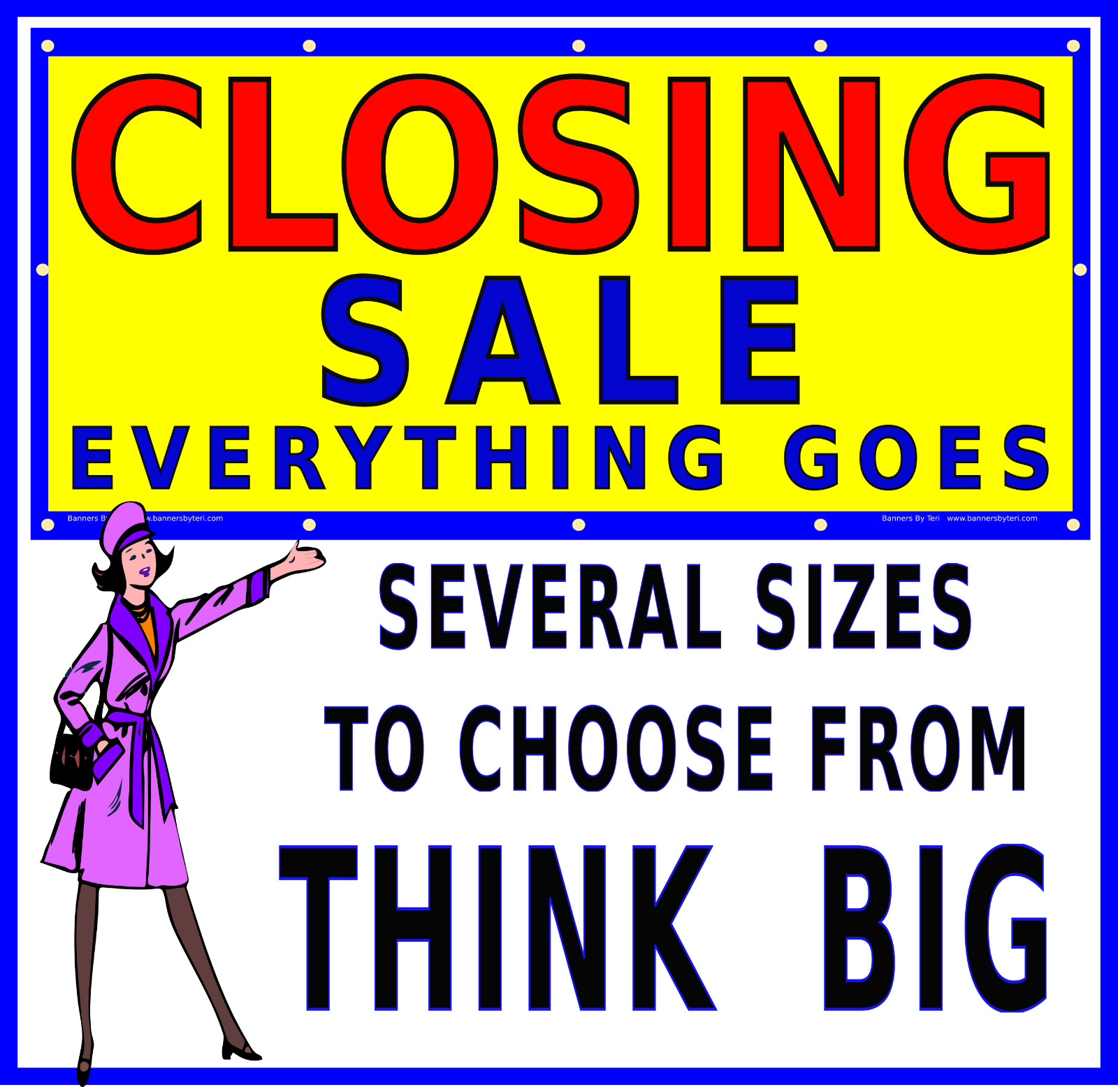 CLOSING SALE EVERYTHING GOES – VINYL Banner – Rugged – FAST SHIPPING – USA MADE