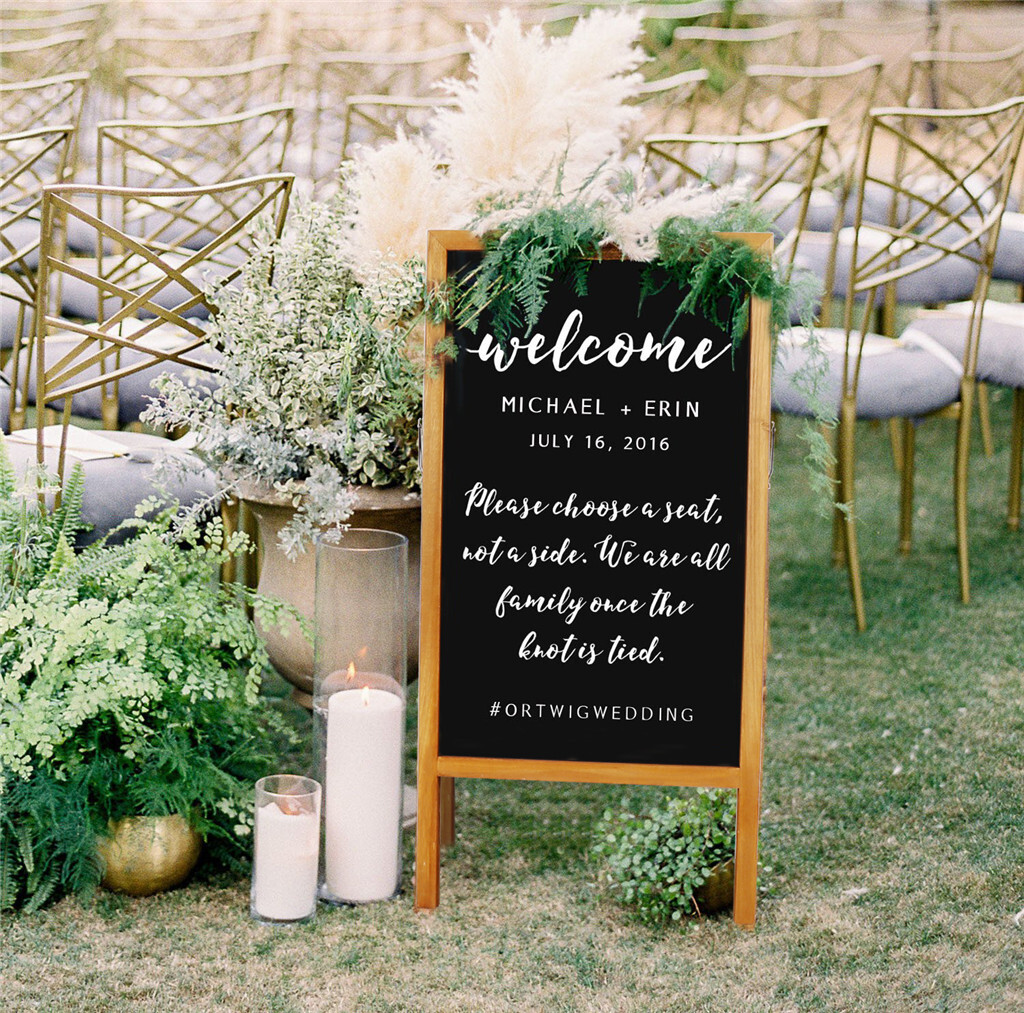 Magnetic A-Frame Chalkboard Message Sign Board Extra Large 44&Prime;x22&Prime; Free Standing