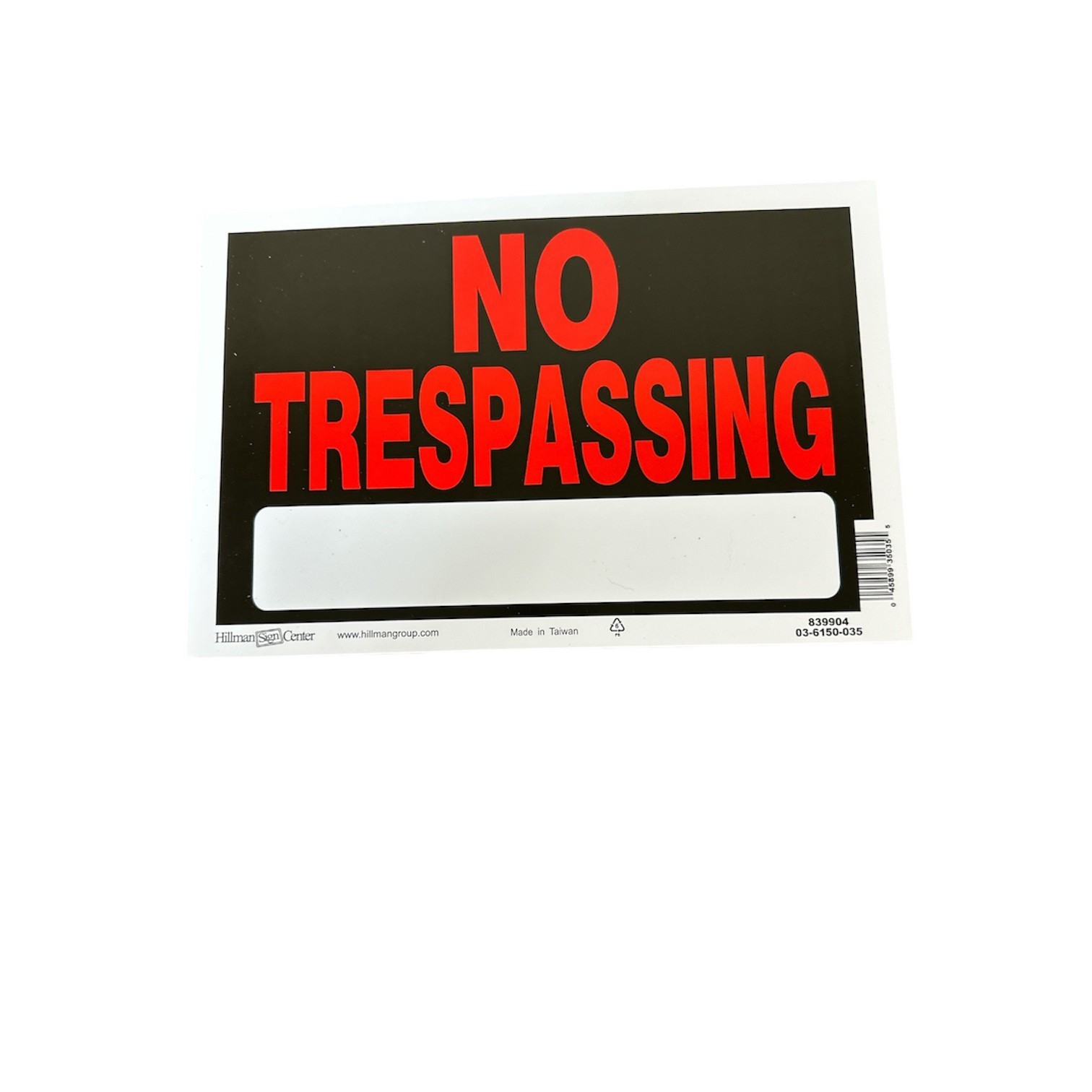 Hillman 8&Prime; x 10&Prime; Plastic Signs Various Models New