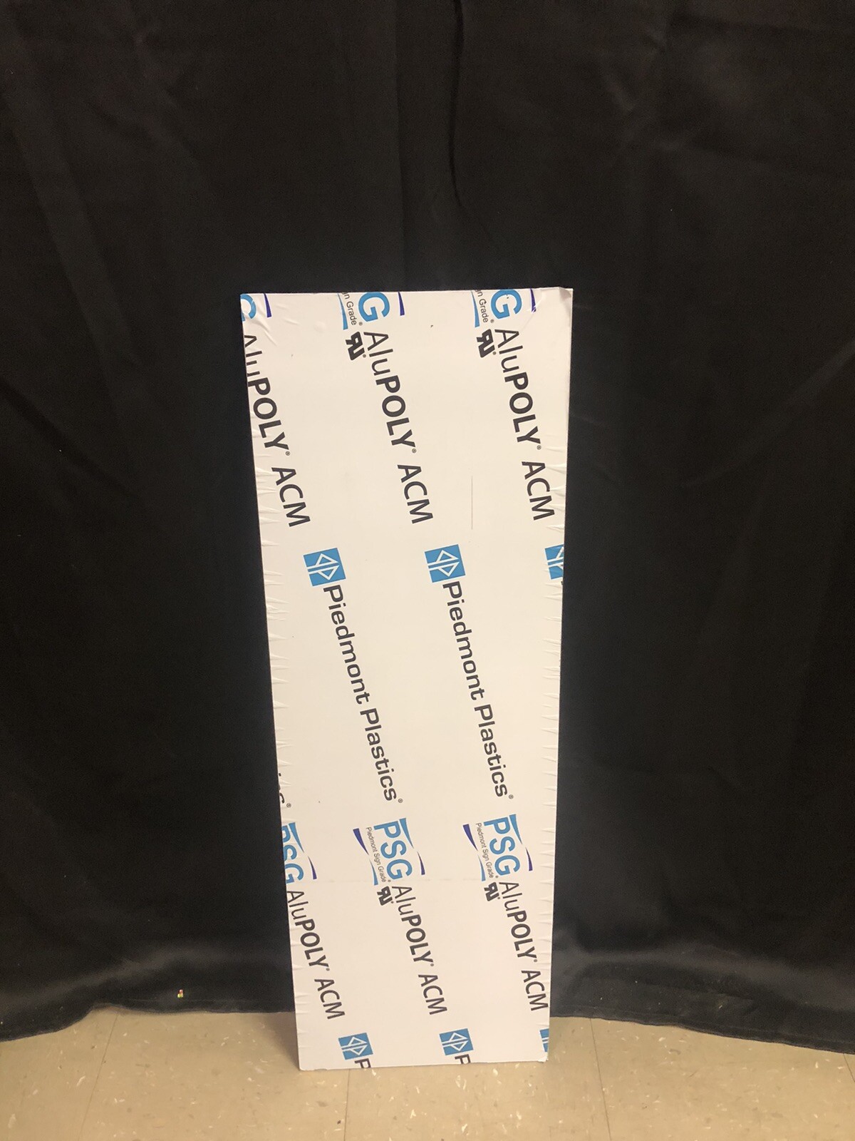 Piedmont Plastics ACM Aluminum Composite Sign Panel 12&Prime; x 36” Brushed Aluminum