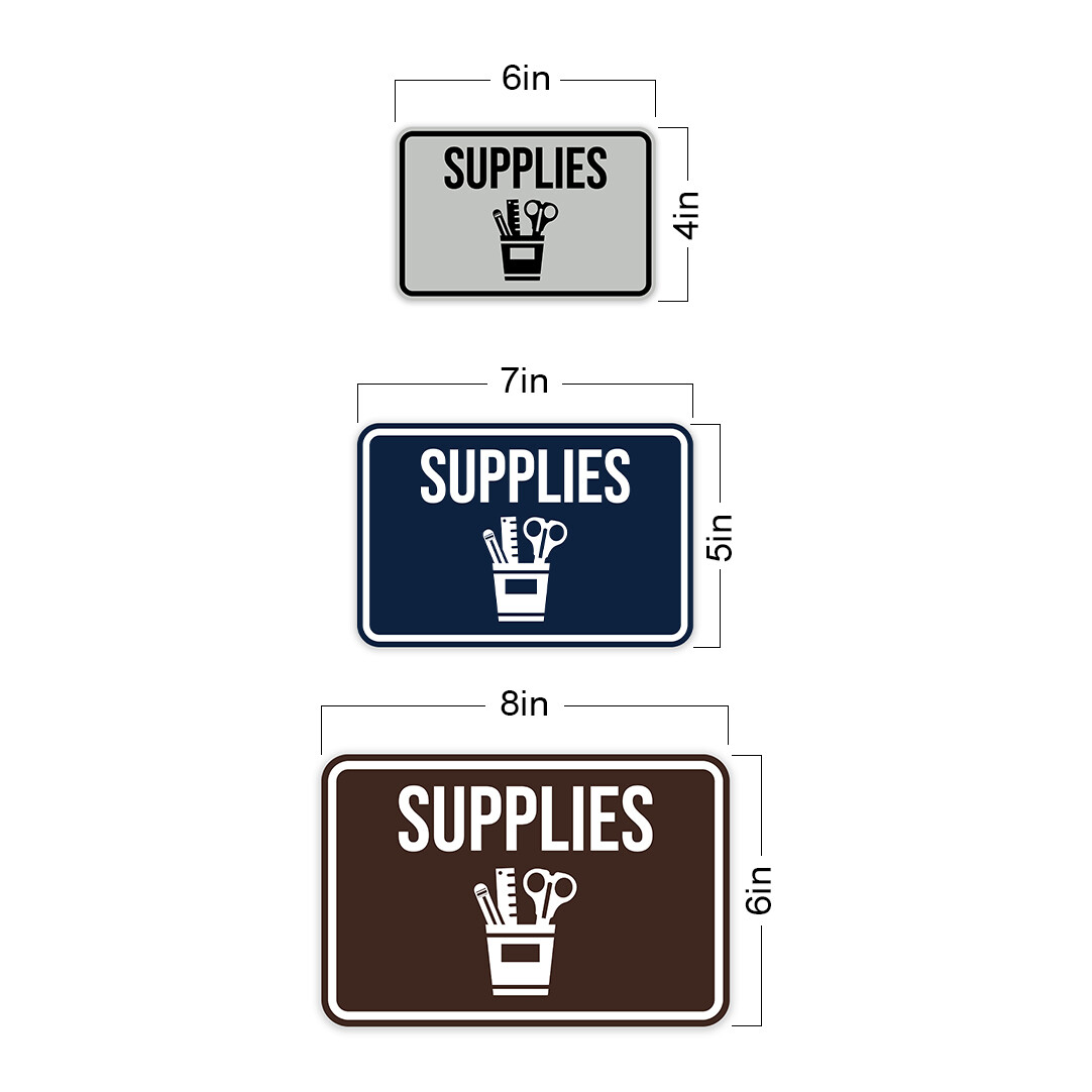 Classic Framed Supplies Wall or Door Sign