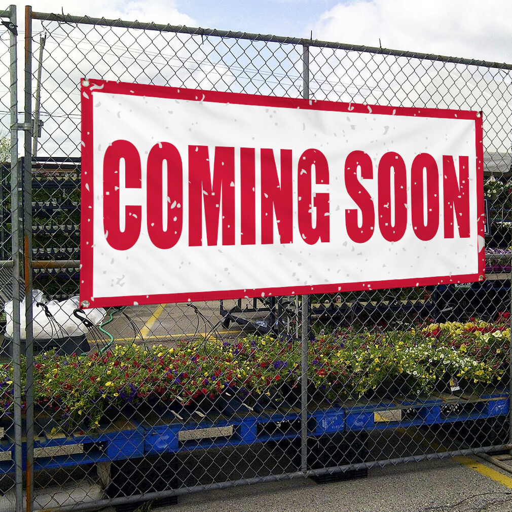 Vinyl Banner Multiple Sizes Coming Soon Business D Business Coming Soon Outdoor