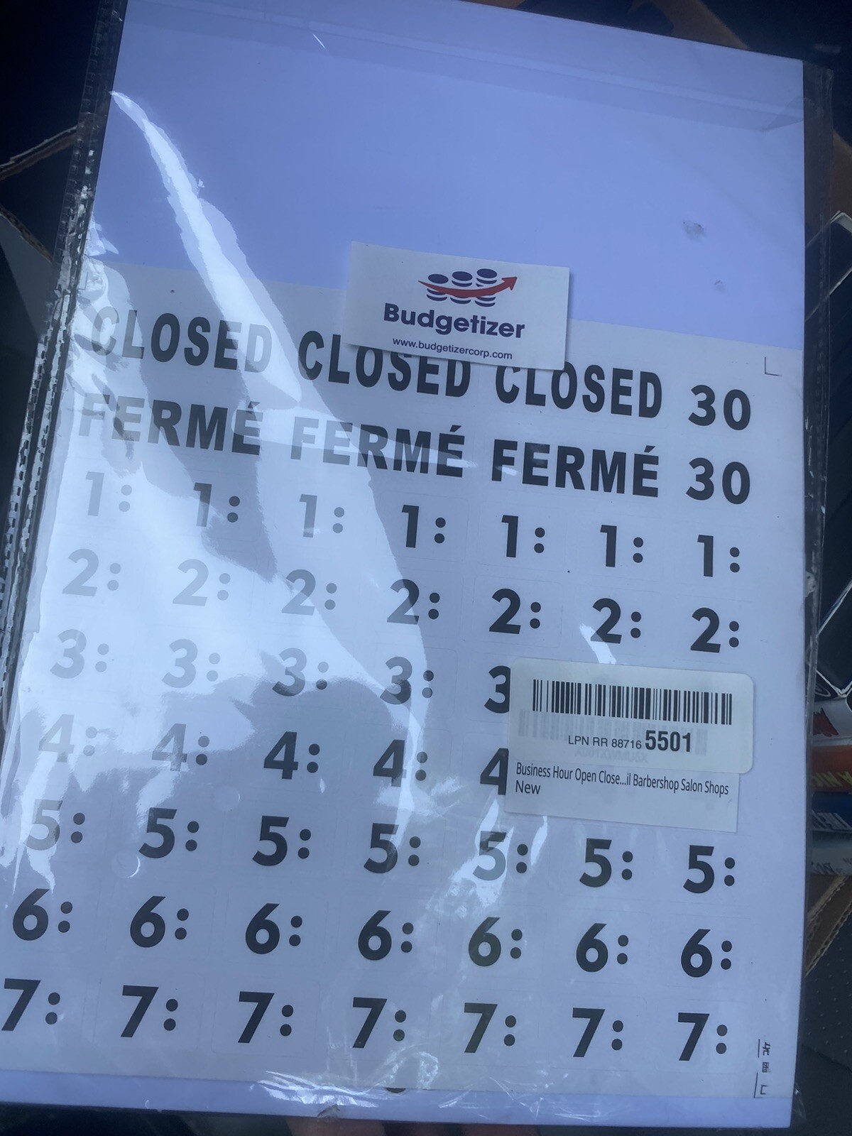 Double Sided « OPEN/CLOSED Please Call Again » w/ Chain sign 11.5 x 6