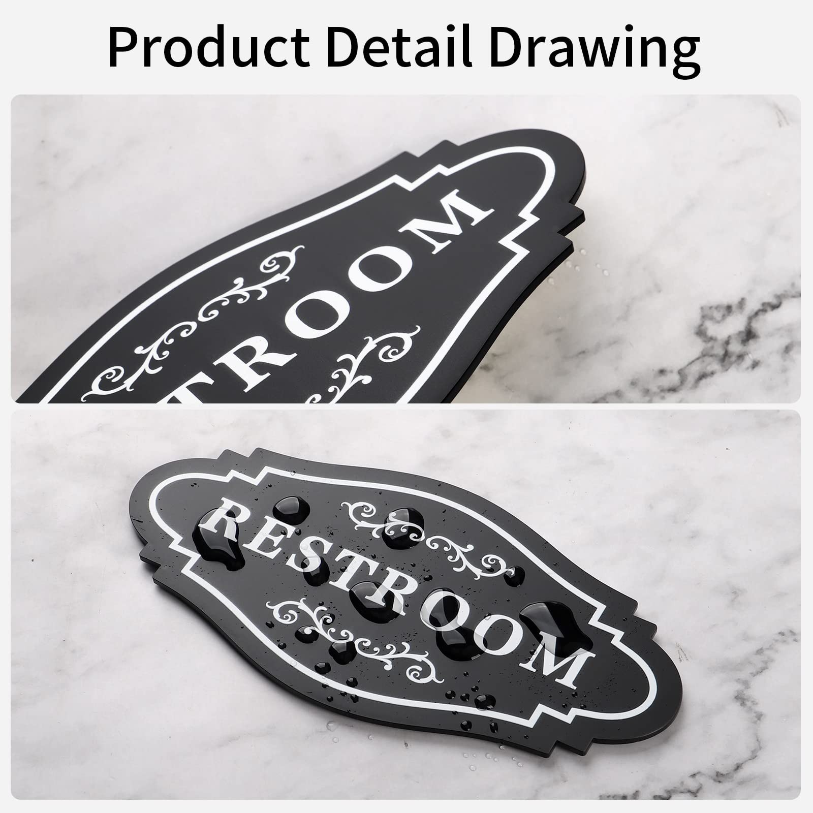 FXRN Restroom Sign,restroom signs for business,restroom sign for home,unisex …