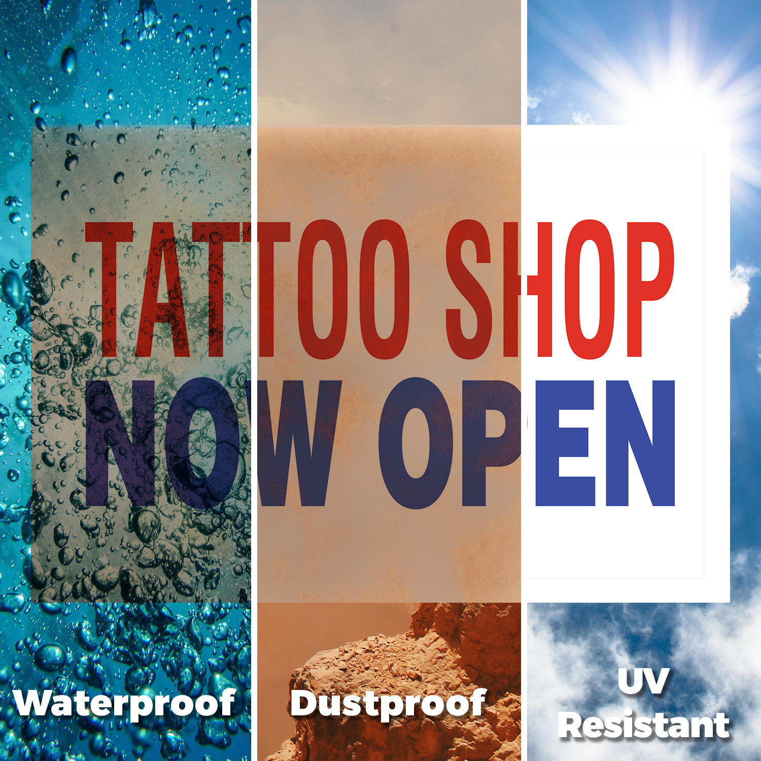 Tattoo Shop Now Open Yard Sign Grand Opening, Professional Artists, Bold Design