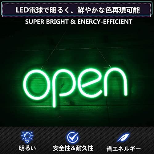 LED Open Sign,16×6 inch Open Sign for Business,With multiple flashing modes, Ide