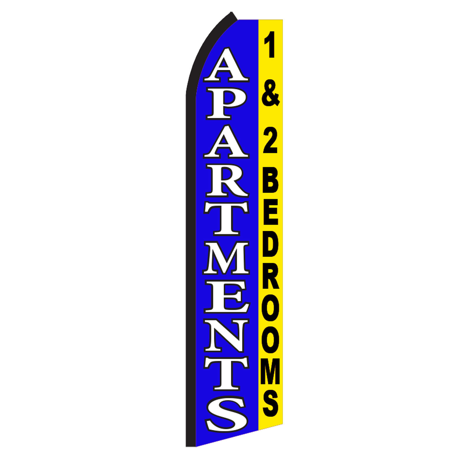APARTMENTS Flag Banner Only 1 or 2 Advertising Sign Swooper Feather Flutter
