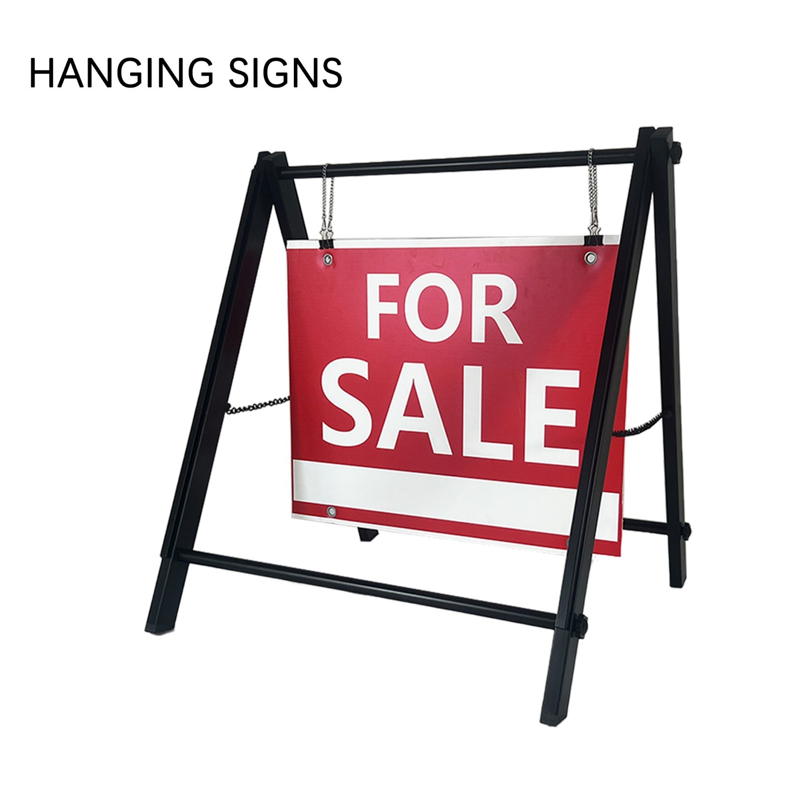 A Frame Sidewalk Sign Metal Stand for OPEN HOUSE SIGN for Realtor 24&Prime;x24&Prime; 2 Pack