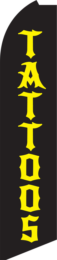 Tattoos 15&prime; Tall Swooper Flag & Pole Kit Feather Super Banner