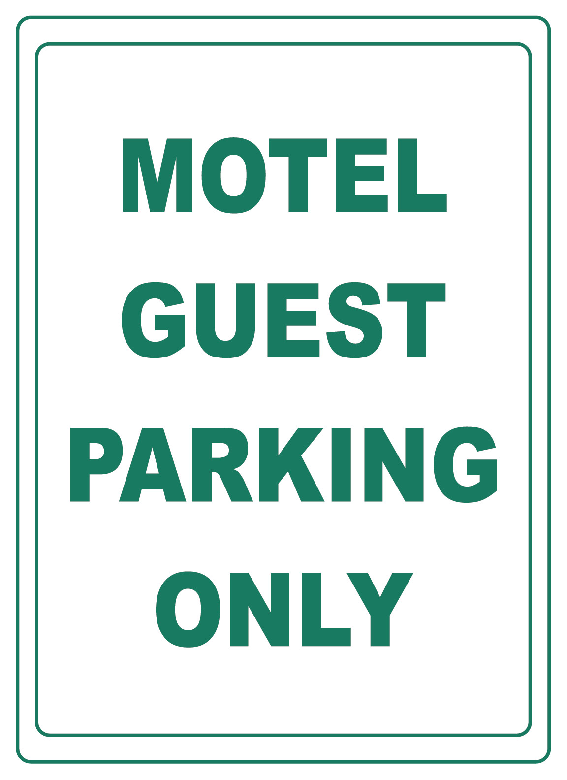 MOTEL GUEST PARKING ONLY | Adhesive Vinyl Sign Decal