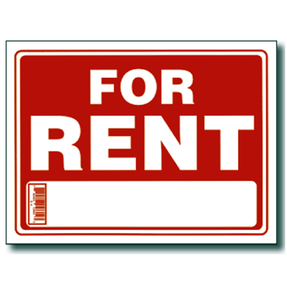 2 Pcs 9 x 12 Inch Red & White Flexible Plastic  » For Rent  » Sign