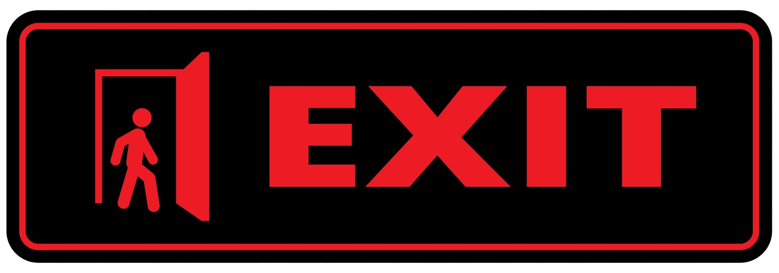 Standard Plus Exit Wall or Door Sign | Public Spaces Signage