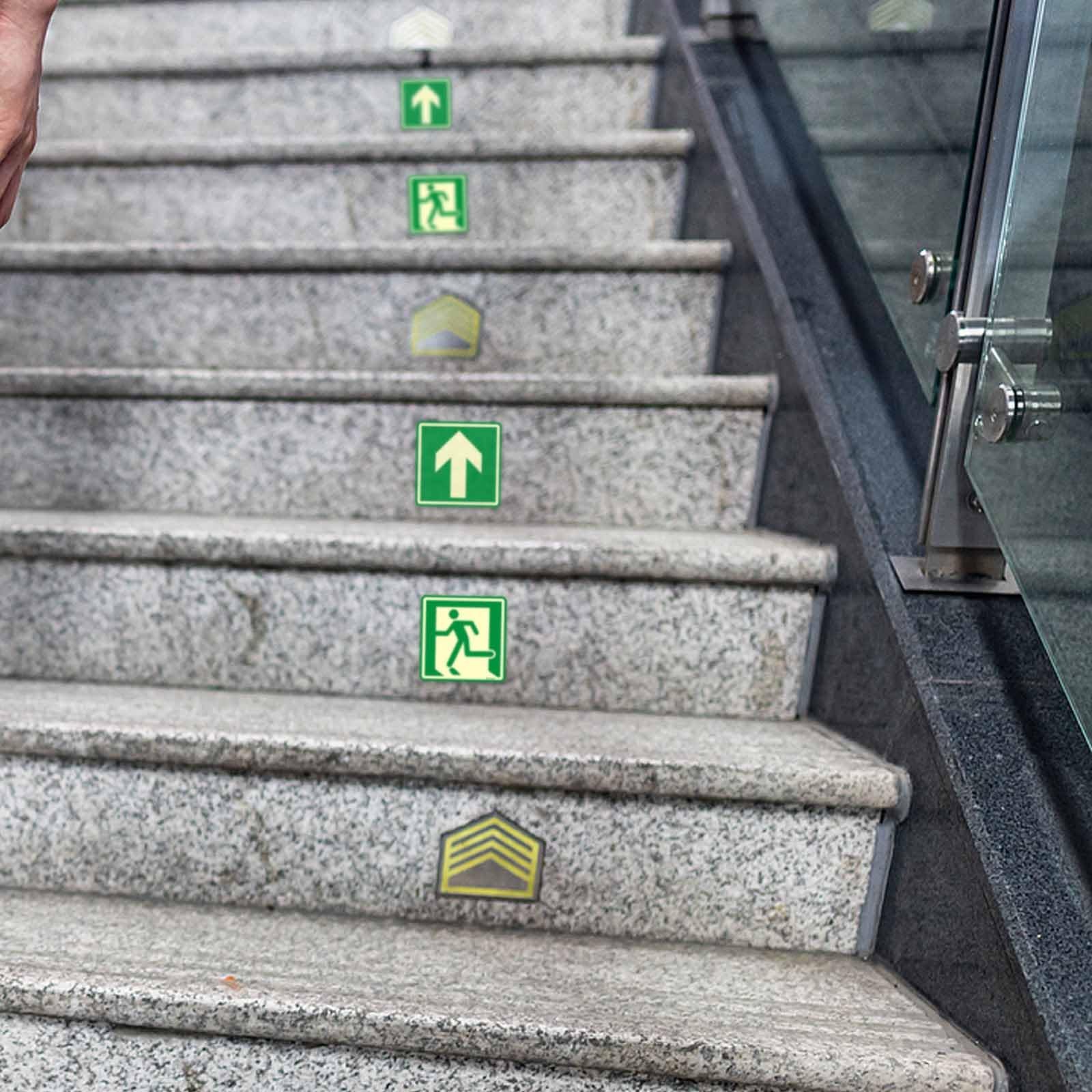 Glow in the Dark Emergency Exit Stickers – 4 Pcs Self-Adhesive Safety Decals …