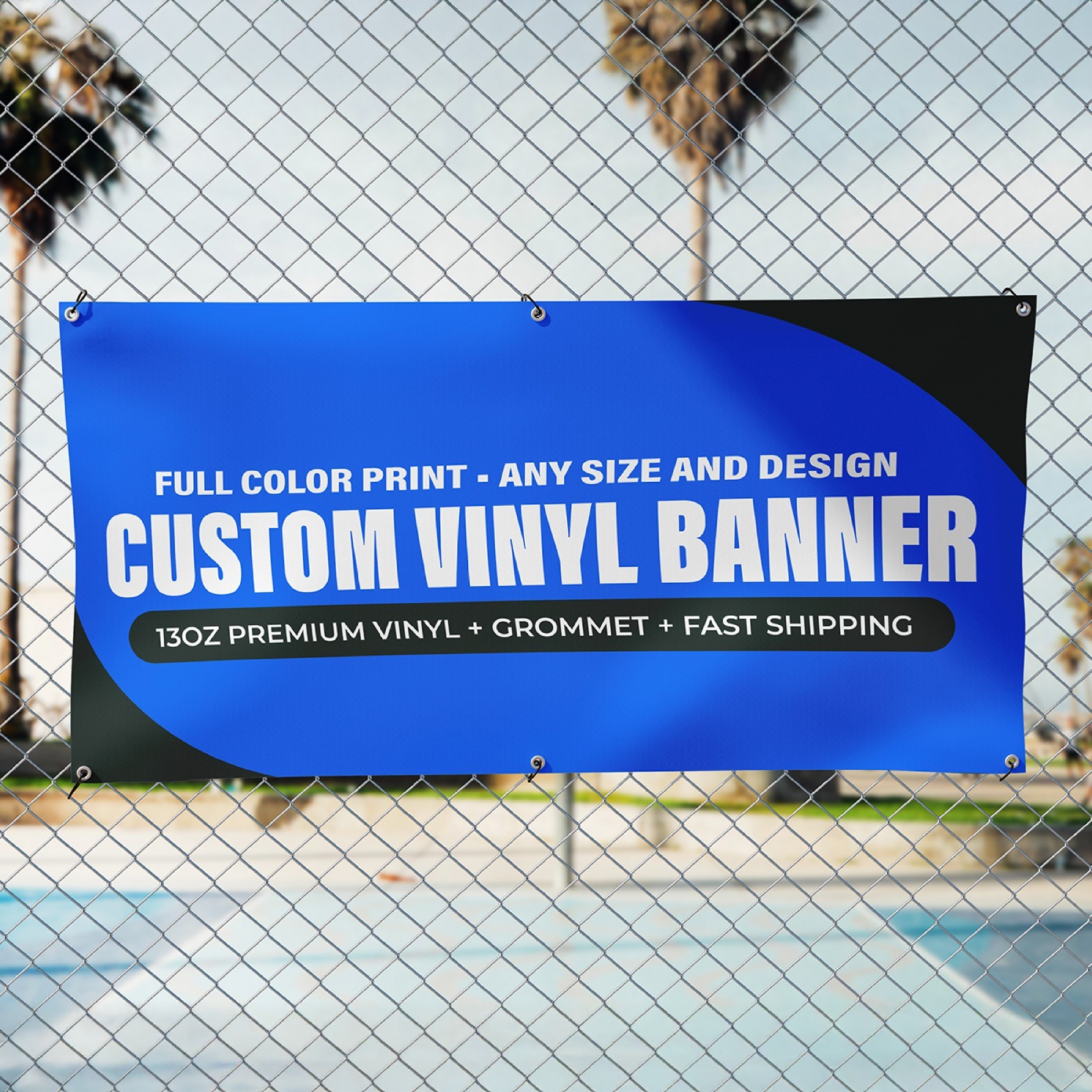 Custom Vinyl Banner Personalized – 13oz Premium Heavy Duty Semi-Gloss In/Outdoor