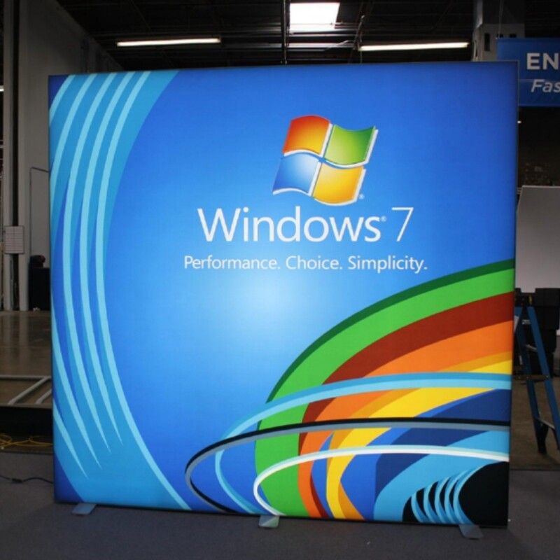 8x8ft LED Frameless Fabric Light Box Illuminated Advertising Trade Show Display