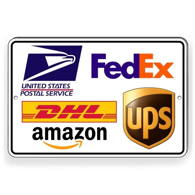 Package Delivery/ Drop Off Instructions Sign METAL 3 SIZES usps fedex ups MS023