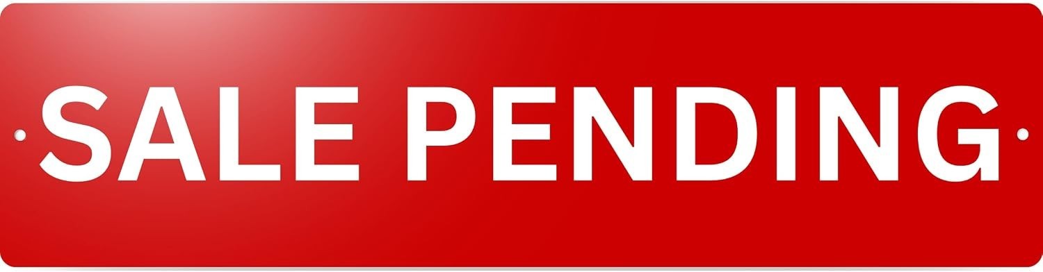 Real Estate Rider Sign 6×24 Aluminum Double-Sided Sale Pending Red