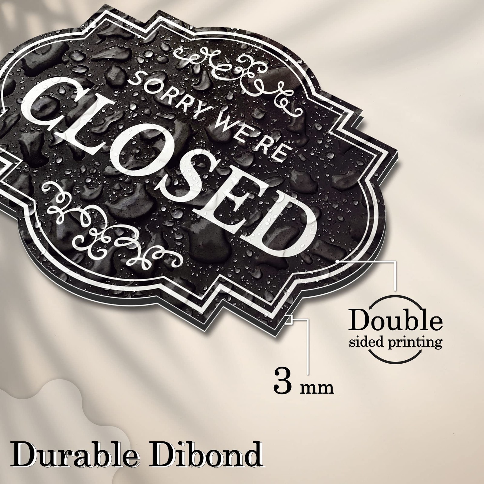 11×8 Inch Open Closed Sign Double Sided Hanging Sign for Stores Restaurants