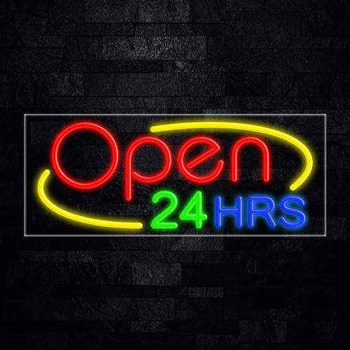 open 24 Hours LED Neon Sign 30&Prime;L x 12&Prime;H #30856