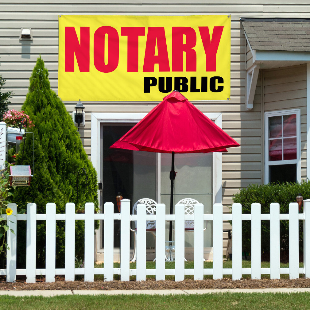 Vinyl Banner Multiple Sizes Notary Public Promotion Business A Business Outdoor