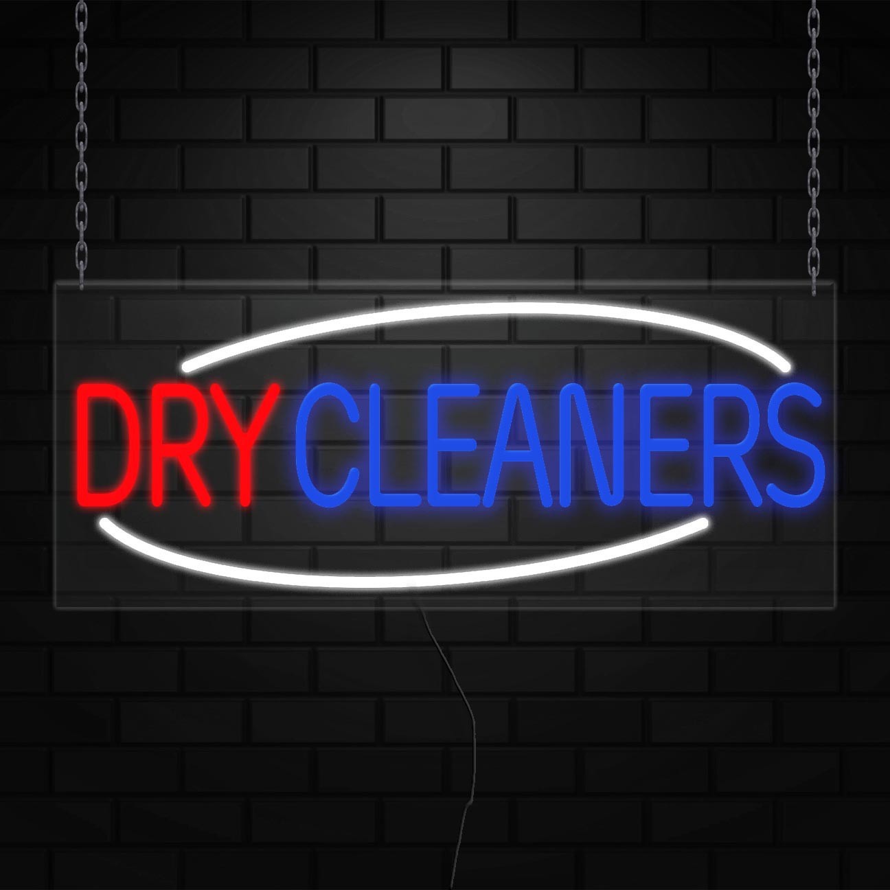 Dry Cleaners Sign for Business Displays | LED Flex Neon | 32&Prime;W x 13&Prime;H x 1&Prime;D