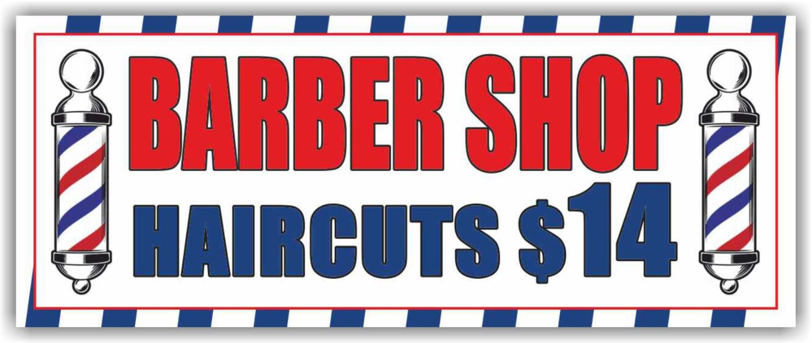 BARBER SHOP HAIRCUTS $12 Advertising Banner Vinyl Mesh Sign Shave Salon Beauty
