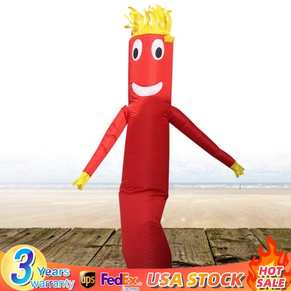 10FT Tall Inflatable Tube Man Air Powered Dancing Puppet Advertising Sign Red